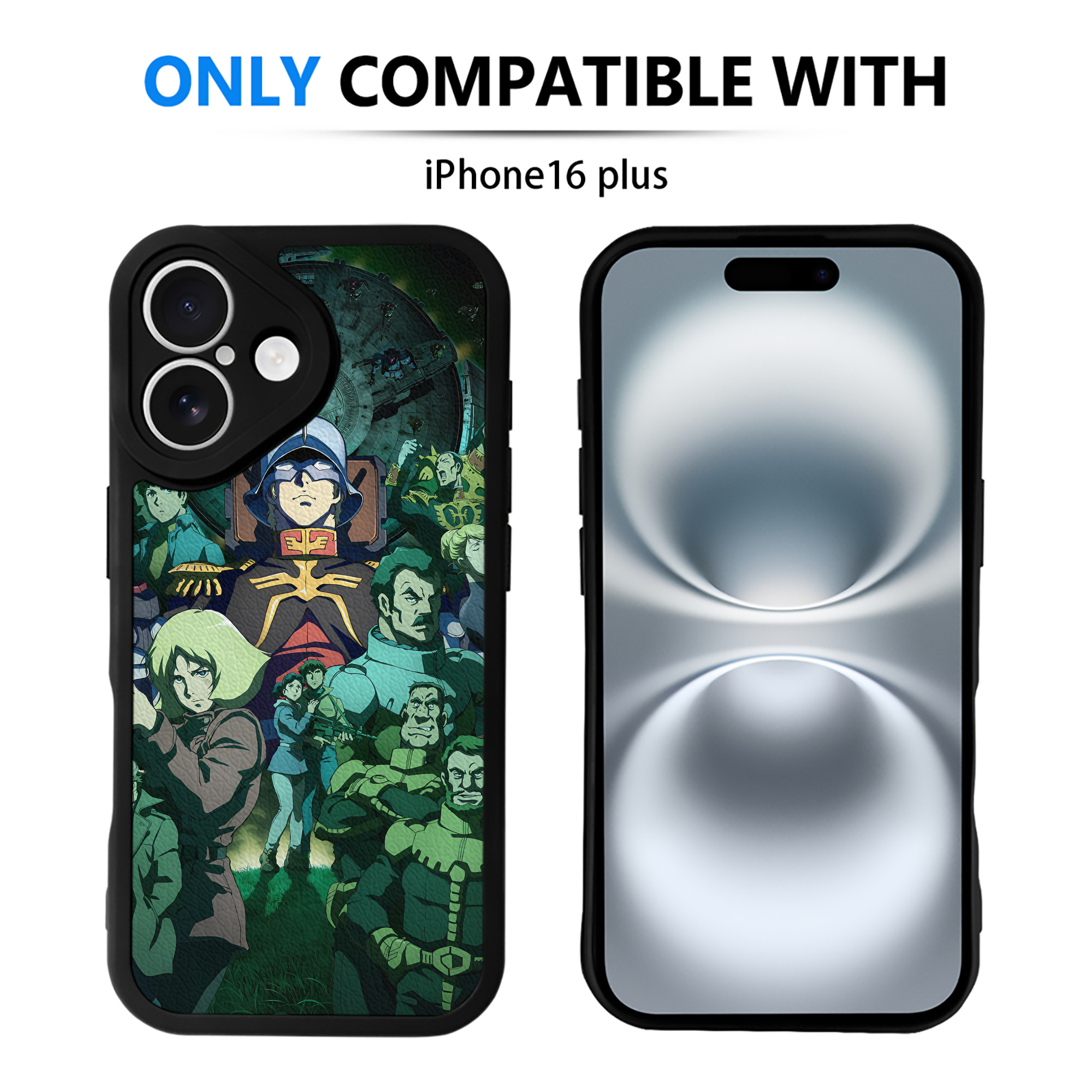 （画像用） 機動戦士ガンダム Mobile Suit Gundam 【iPhone 16シリーズ対応】シリコンスマホケース（レザー調） 材質：シリコン